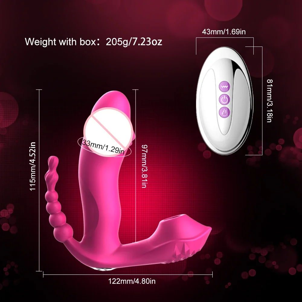 Powerful Sucking Vibrator Female Anal Bead Wireless Remote Control Clitoris Stimulator Vagina Massager Adult Sex Toys for Women