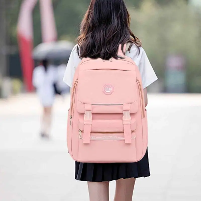 School Backpack For Girls Outdoor Travel Casual Simple Cute Traditional Backpacks Waterproof Backpack With Adjustable Shoulder