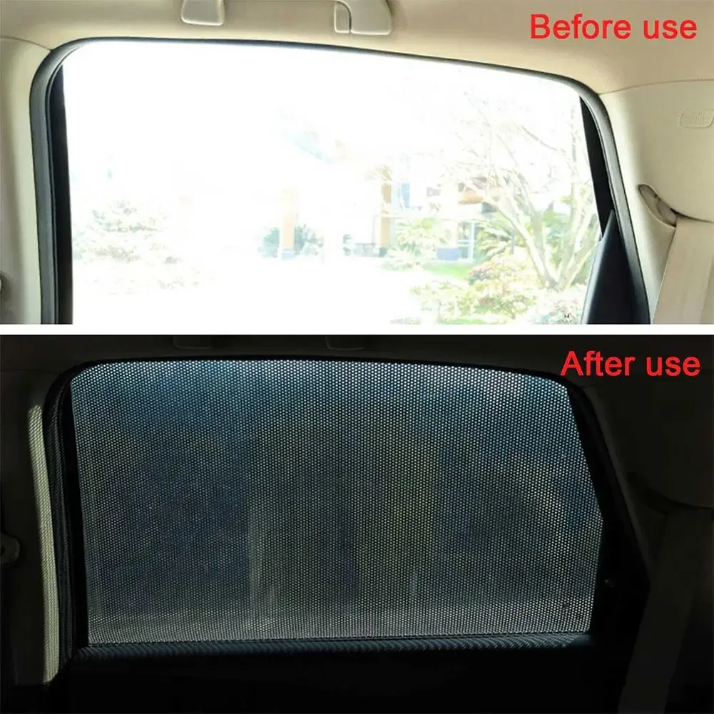 2Pcs Car Sunshade Stickers Electrostatic Sticker Window Sun-shading Stickers Sun Block Car Rear Windows Side Blocks Cover Film