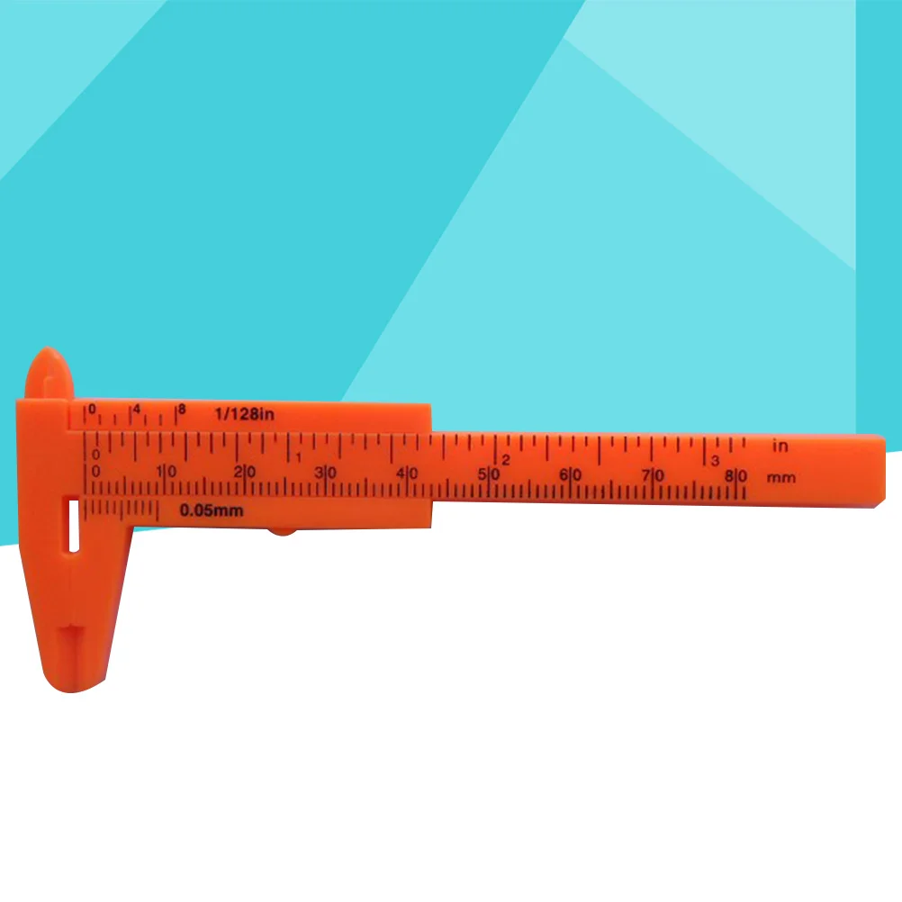 80 mm Mini-Messschieber mit interner und externer Tiefenstufenmesswerkzeug für Industriehandwerk, orangefarbener Messschieber