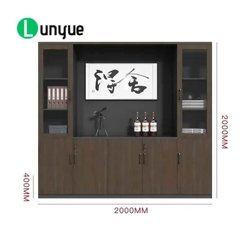 Custom Premium Wood Office Filing Cabinet With Open Shelf Storage Organizer For Home Business Document File Folder Holder