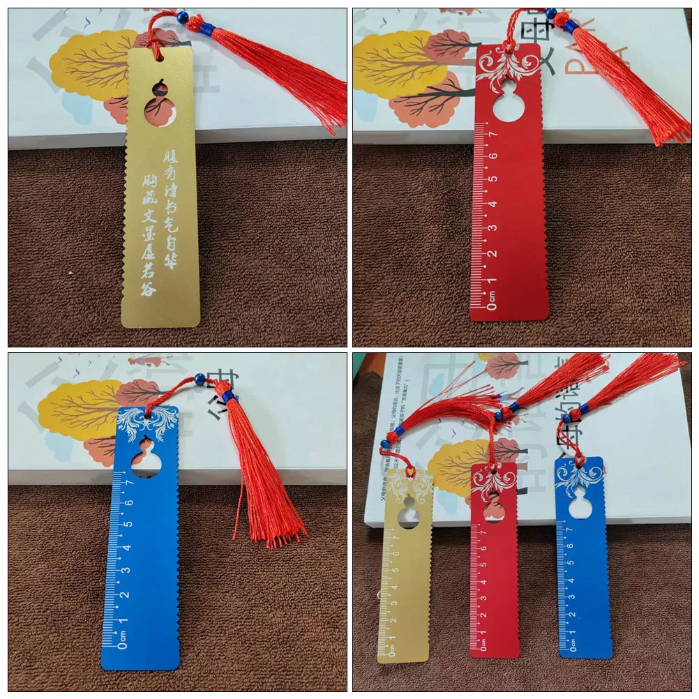 3 قطع علامات مسطرة مرجعية بشرابة لقراءة علامات سبائك الألومنيوم الصيفية للنساء