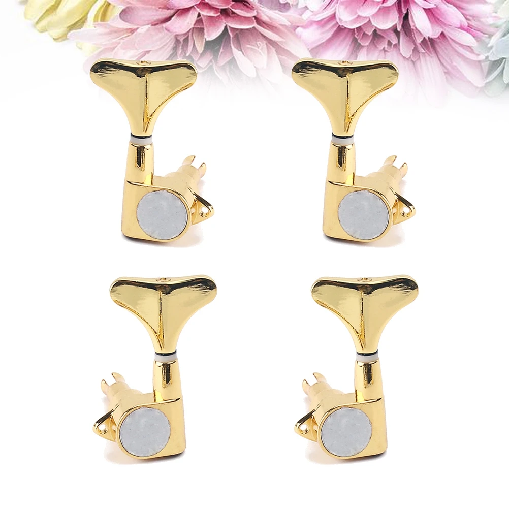

4 pcs Sealed Bass Tuning Pegs Guitar Machine Heads 2L2R Durable Metal Full Enclosed Tuners Screws Ferrules Bushings For Electric