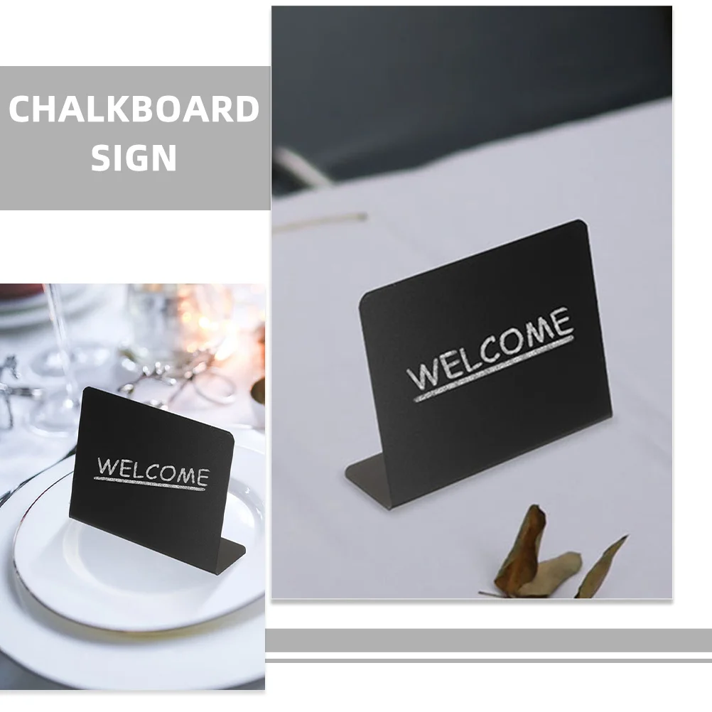 5 قطعة علامات السبورة لوحات رسائل الطاولة الدائمة قابل للمسح مذكرة لمطعم حفل زفاف بوفيه مكتب ديكور صغير #4