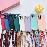 Classic Strap Case For Xiaomi POCO F6 X6 Neo M6 X5 Pro X3 NFC F5 Mi 14T 12T 13T 11T Crossbody Neck Cord Lanyard Silicone Cover