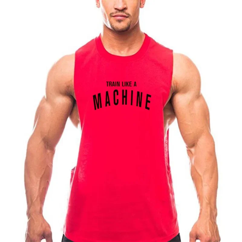 summer Men New Blank Sleeveless Casual Tank Top Cotton Open Sides Vest Gym Workout Running Fitness Clothing Muscle Cut T-Shirt