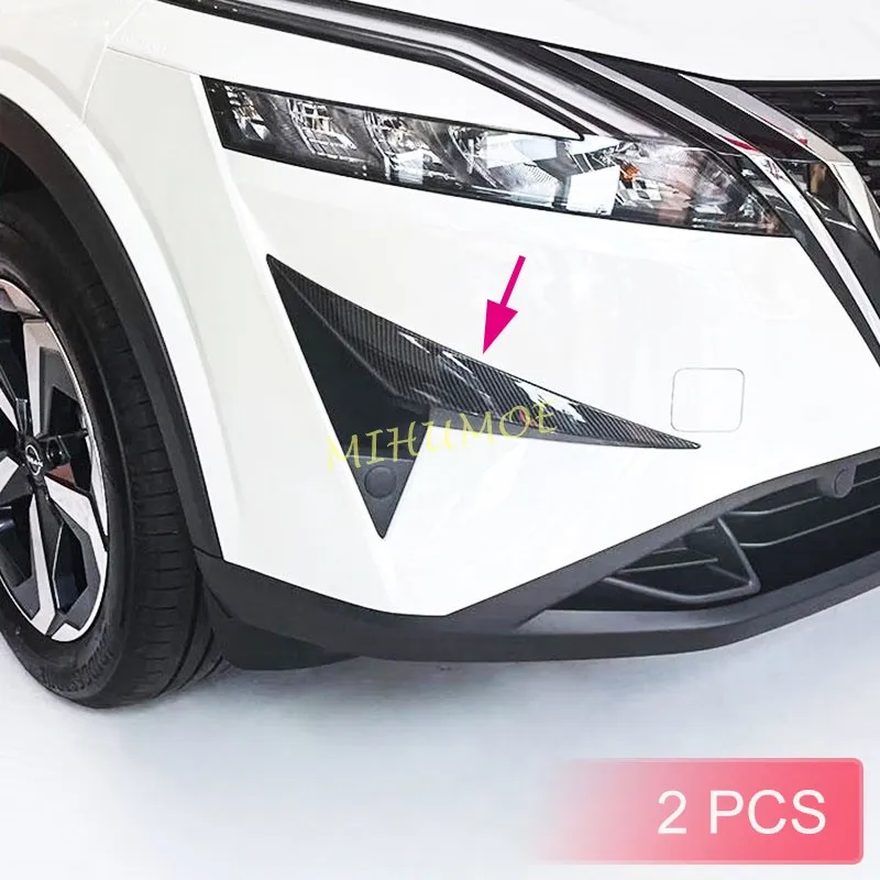 

For Nissan Qashqai J12 2022 2023 2024 Carbon Fiber Front Bumper Stylish Moulding Trims Accessories