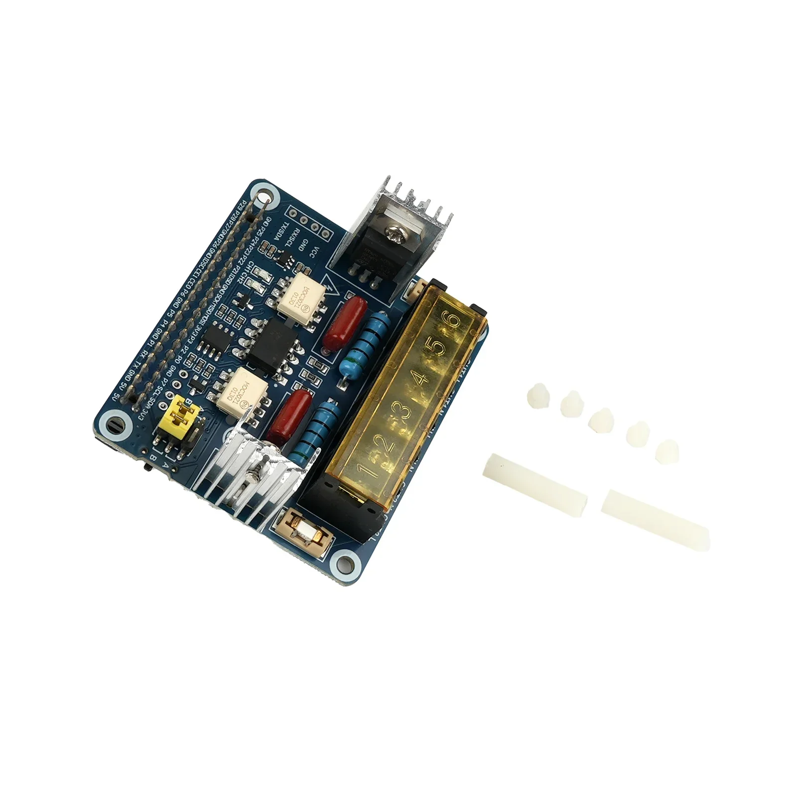 Módulo tiristor de placa de expansão triac de canal duplo Raspberry Pi com controle de comando MCU suporta interfaces UART e I2C