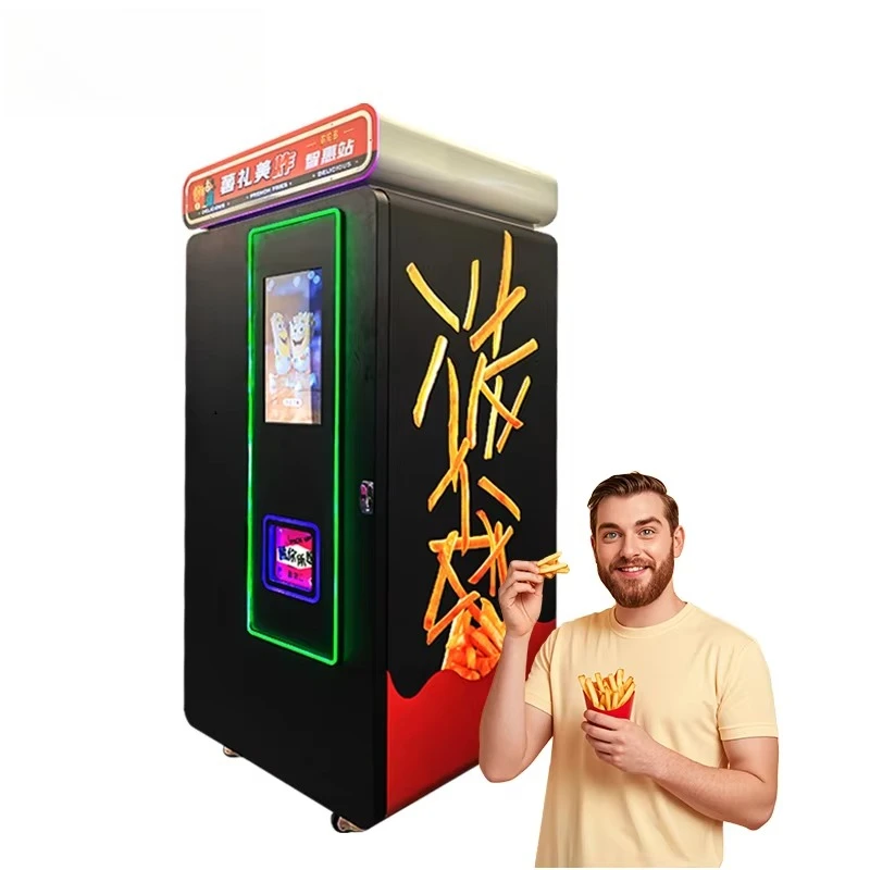 French Fries Chips Sales Machines Electronic Fried Chicken Wings Snack Self Service Auto French Fry Vending Machine Customized
