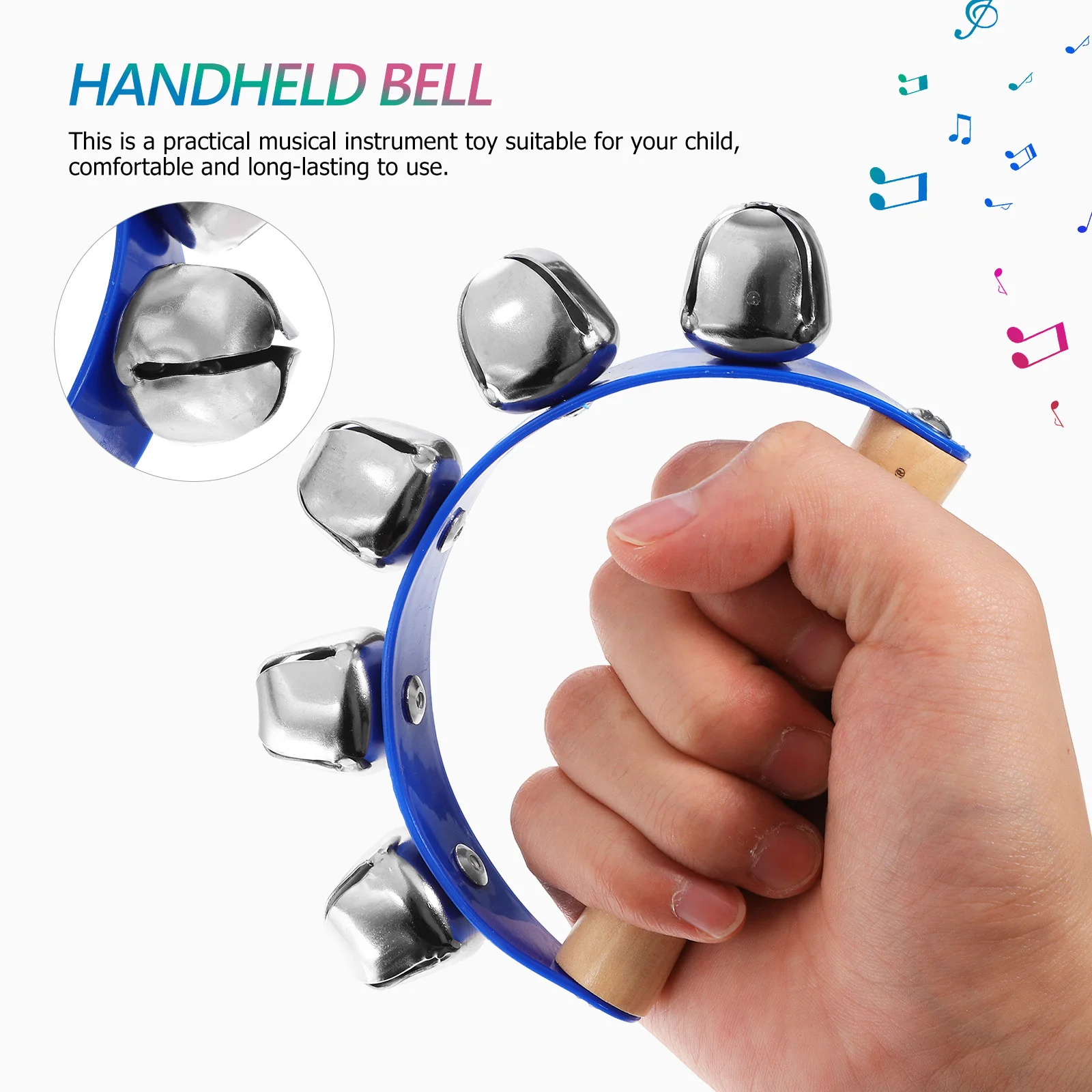 

Copper Finger Cymbal Hand Set Ergonomic Handle Educational Percussion Musical Instruments for Kids Toddler Party School Stage