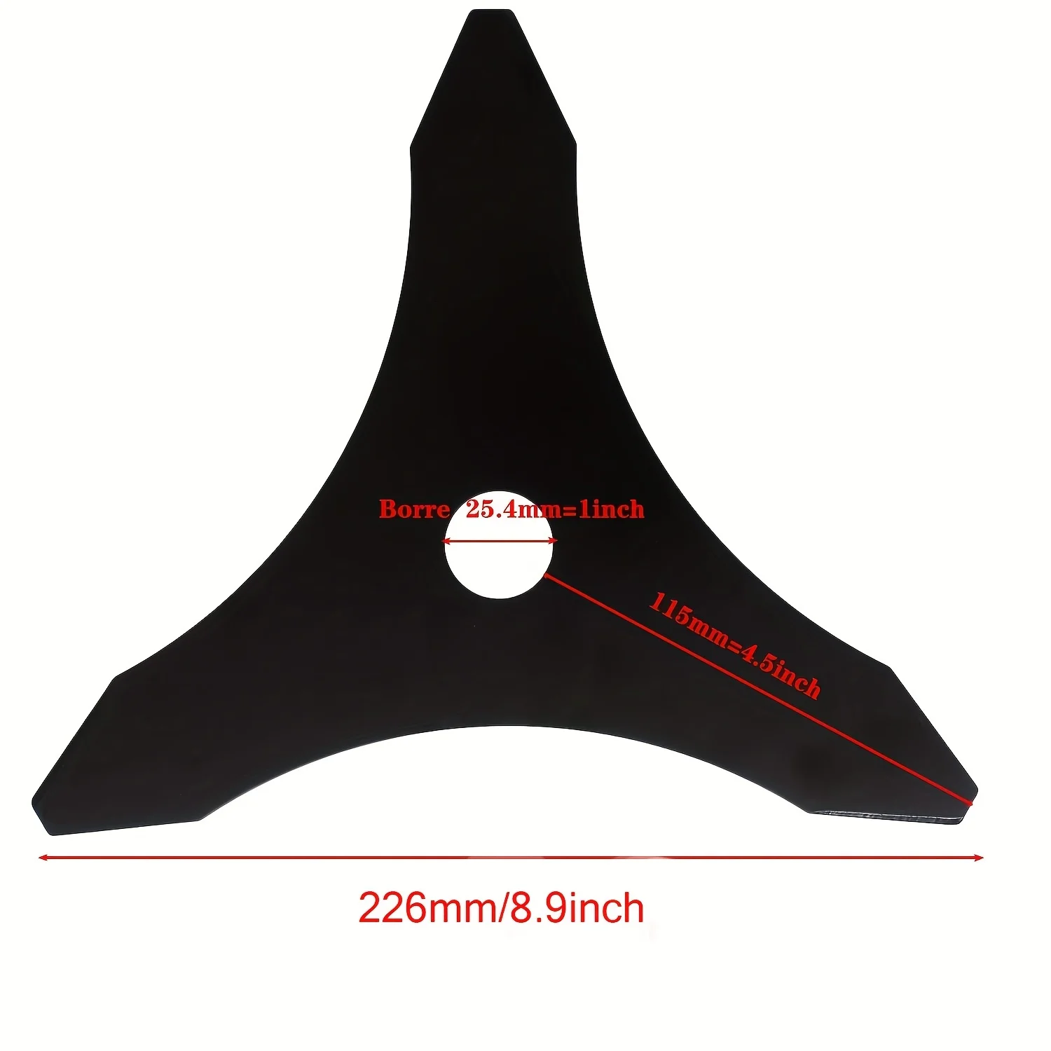 LUSQI 2 Stück Freischneiderklinge 10 Zoll x 3 Zähne Carbon Weed Wacker Ersatzklingen-Trimmer für 1 Zoll Innenbohrung Weed Eater Blades – Detail 2