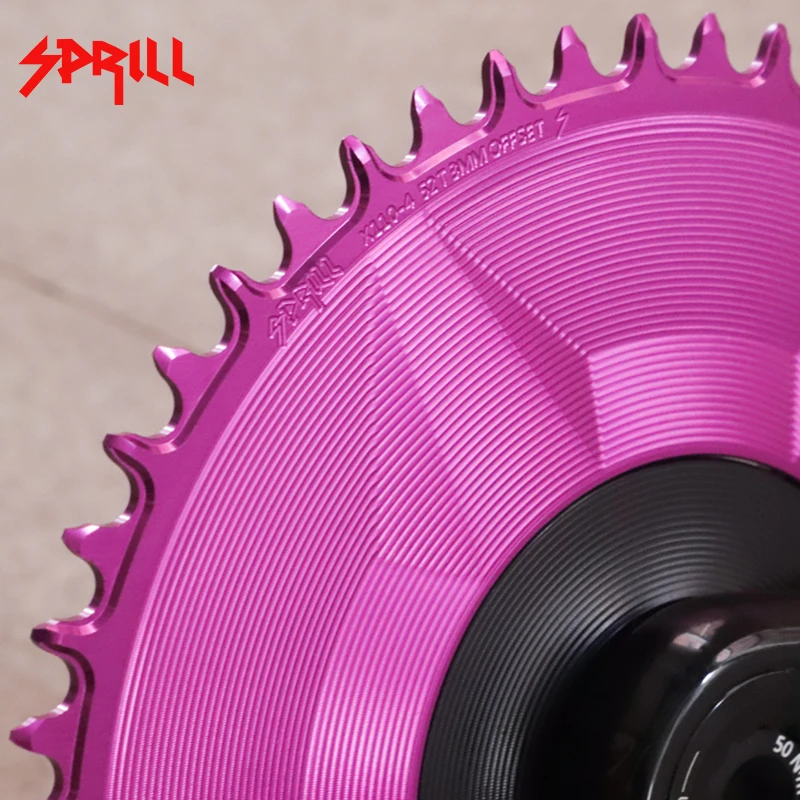 PASS QUEST 46T-58T SPRILL Round Narrow Wide Chainring X110-S 3mm offset (4-bolt Fully enclosed ) Bicycle Parts