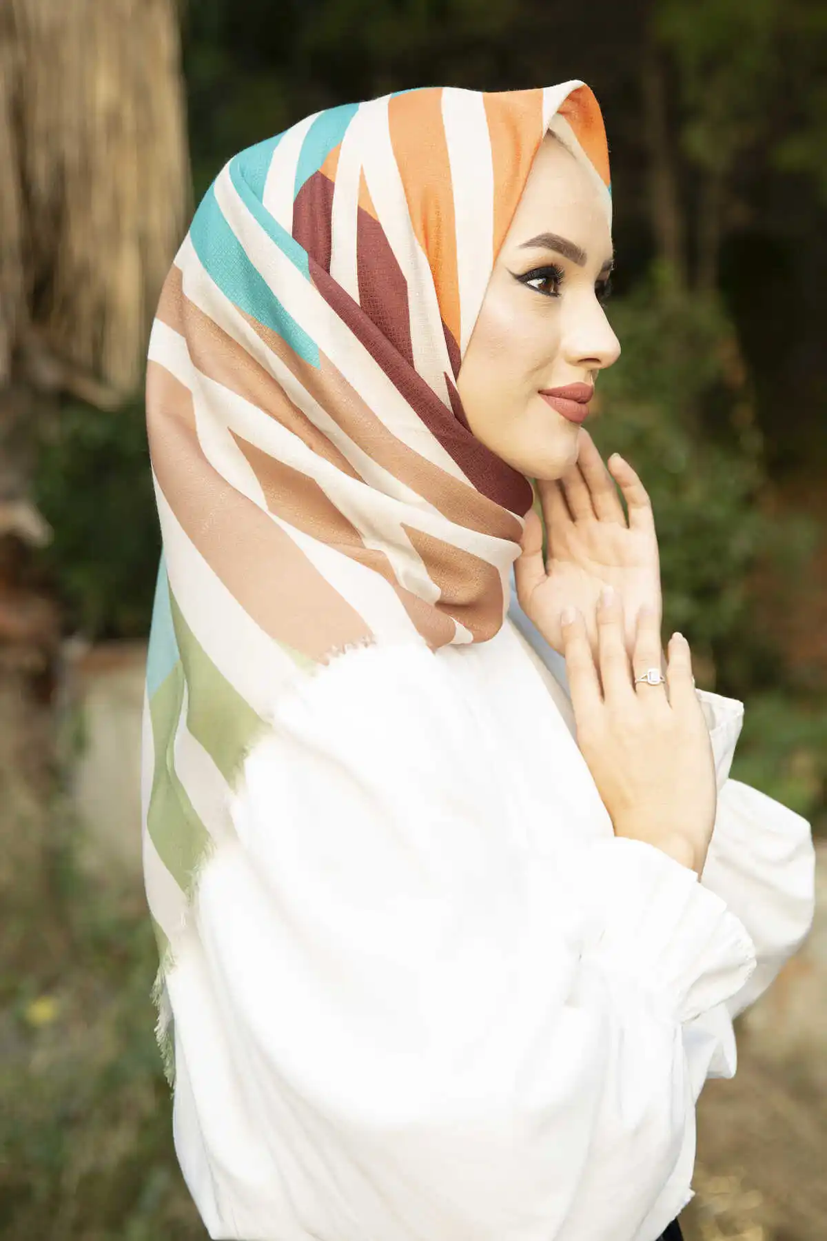 Cotton Printed Scarf E- -Winter Autumn 2021 Muslim Women Hijab headscarf islamic Turkey