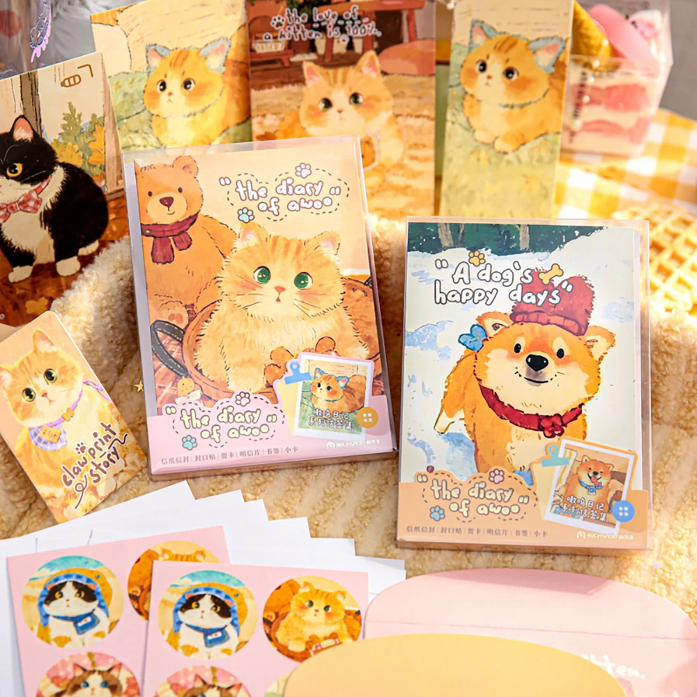 

Letter Collection, Cat Diary Series, Soft Cute Stationery, Envelope Combination, Blessing Handwritten Letter Commemoration