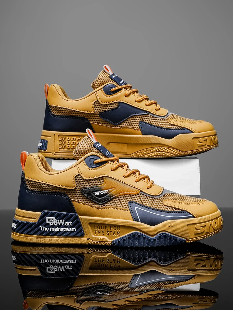 Breathable skate shoes. Men's fashionable casual sports shoes, outdoor street shoes, trendy and versatile men's shoes, suitable