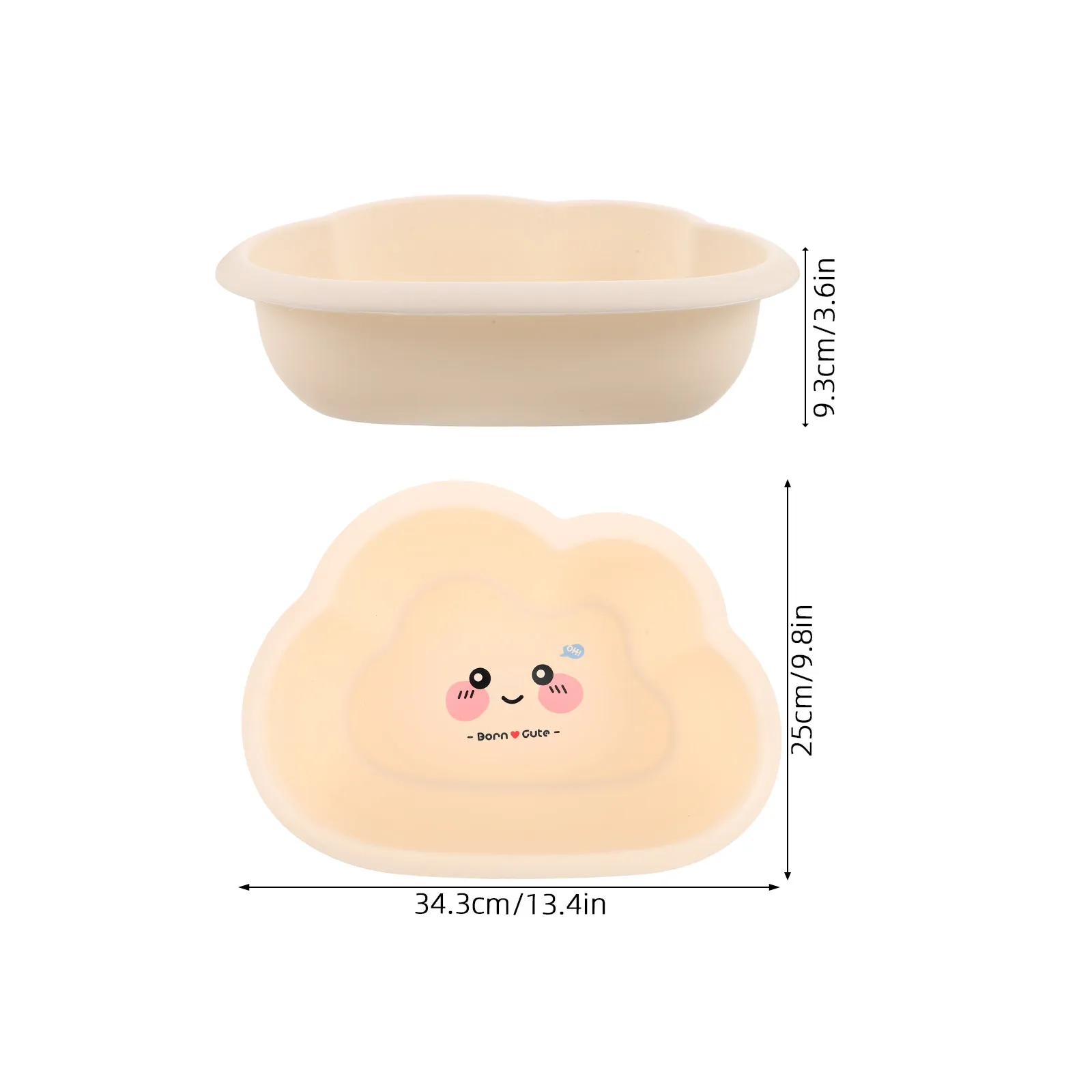 Infant Wash Basin Cartoon Plastic Baby Bathtub for Newborn Bathing Diaper Cleaning Face Foot Washing Household Laundry Tub