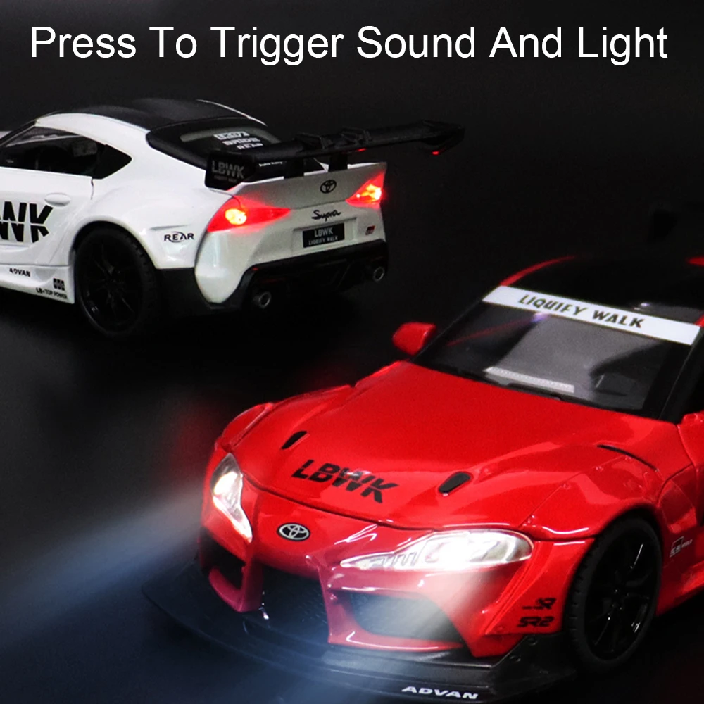 1:22 مقياس شيلبي التيار المتناوب كوبرا سوبرا سيارات لعبة نموذج سبيكة دييكاست الأبواب فتح السوبر ضوء نماذج الصوت هدايا عيد ميلاد للبنين #2