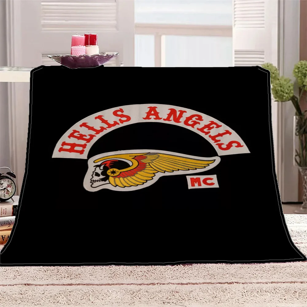 Fluffy Plaid Hells Angels Hairy Blankets for Bed Blanket 150cm X 200cm Luxury Throw Blanket for Sofa Decoration Cobija Knee Soft