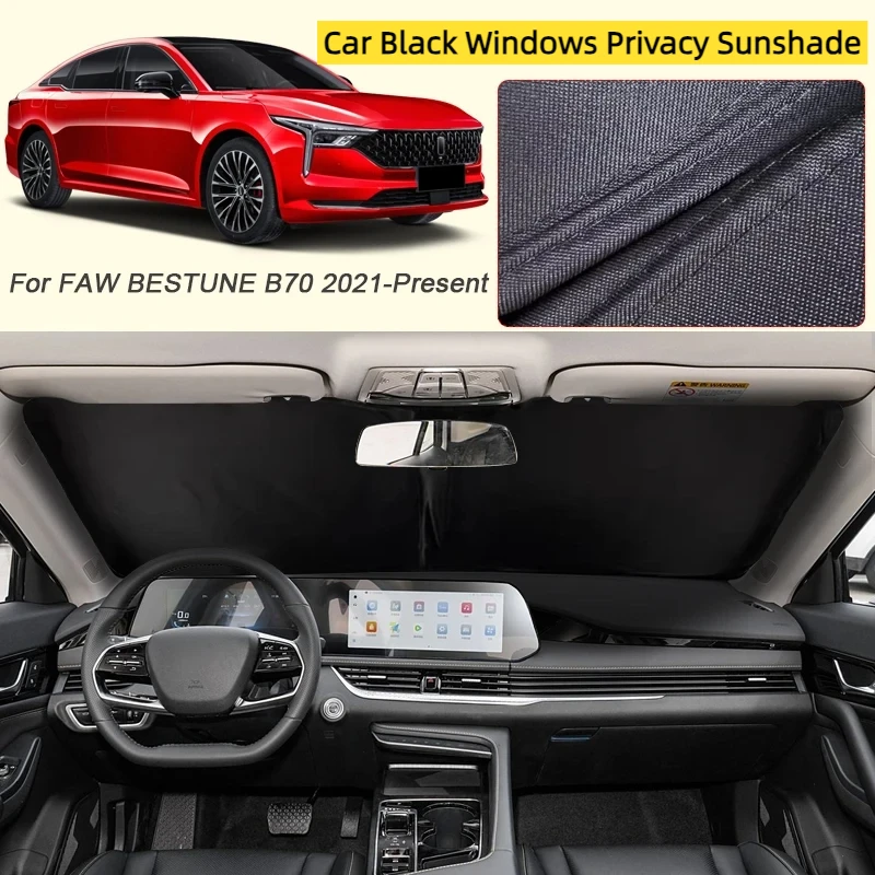 

Car Black Window Privacy Sunshade Auto Anti-UV Heat Insulation Protect Cover Interior Accessory For FAW BESTUNE B70 2021-2026