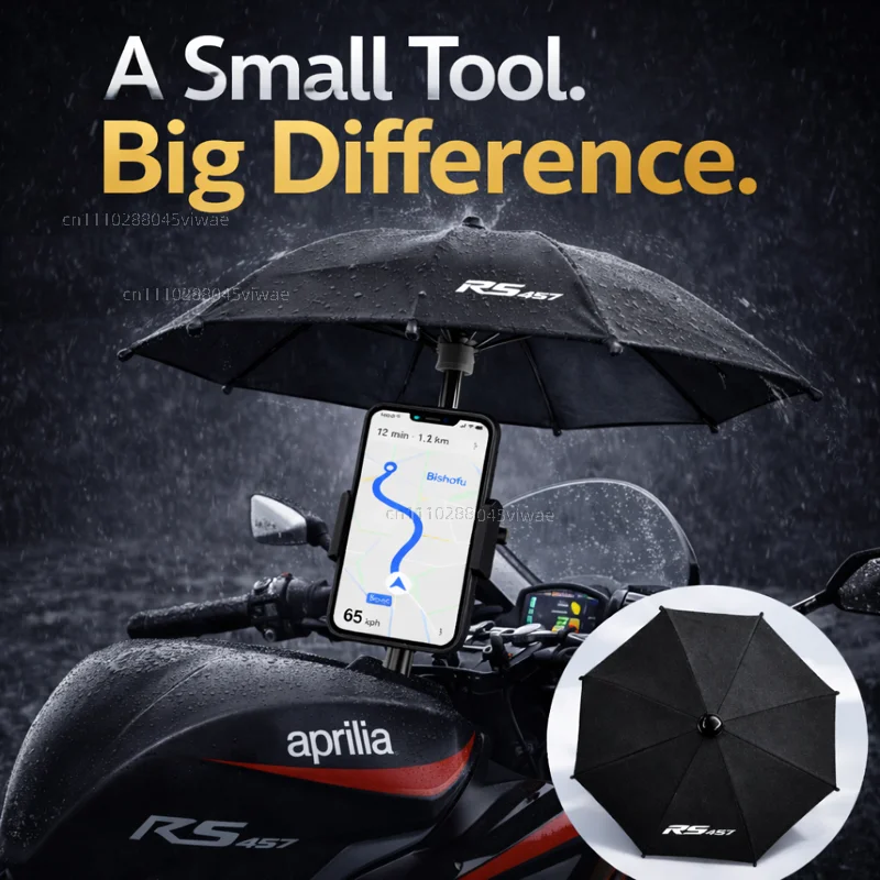 

Держатель для телефона и зонта для мотоцикла Aprilia RS457, водонепроницаемый, с защитой от солнца и бликов, крепление на руль для GPS-навигатора