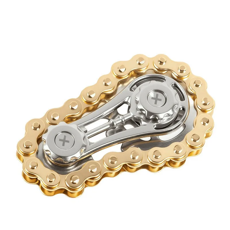 سلسلة الأسنان الميكانيكية دولاب الموازنة تململ سبينر ضد الإجهاد القلق المعادن الدراجة سلاسل سبينر EDC لعب للأطفال الكبار لعبة اليد