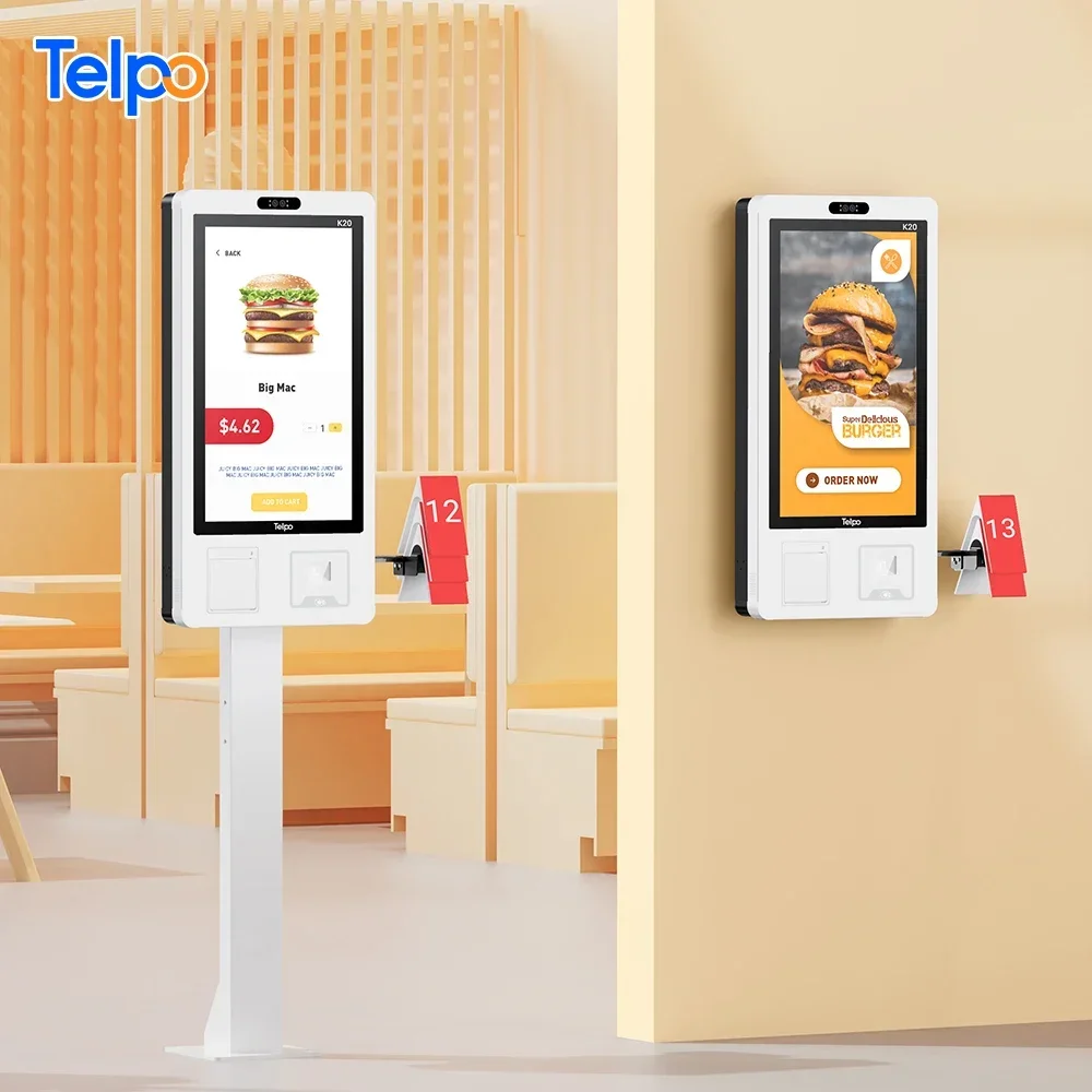 27-inch Self Service Ordering Digital Touch Screen Payment Terminal Self Registering Kiosk