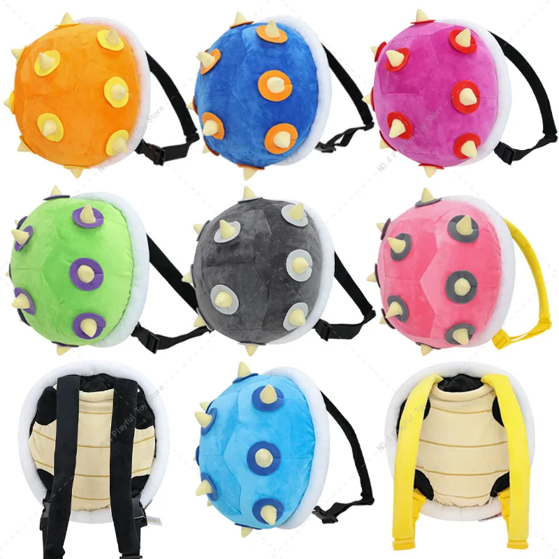 High Quality 7 Styles Cartoon Koopa Troopa Turtle Shell Schoolbag Ludwig Lemmy Larry Roy Iggy Wendy Morton Koopa Backpack Gift