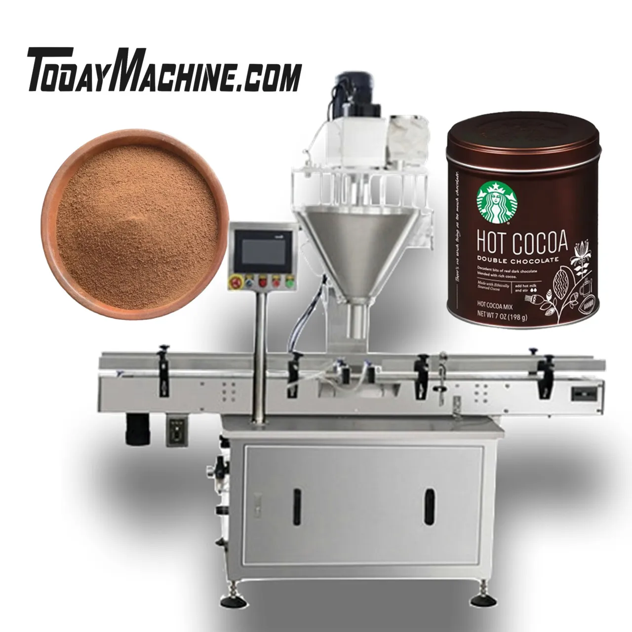 Automatic 3 In 1 Coffee Milk Powder Filling Metal Tin Canning Seaming Packing Machine Production Line