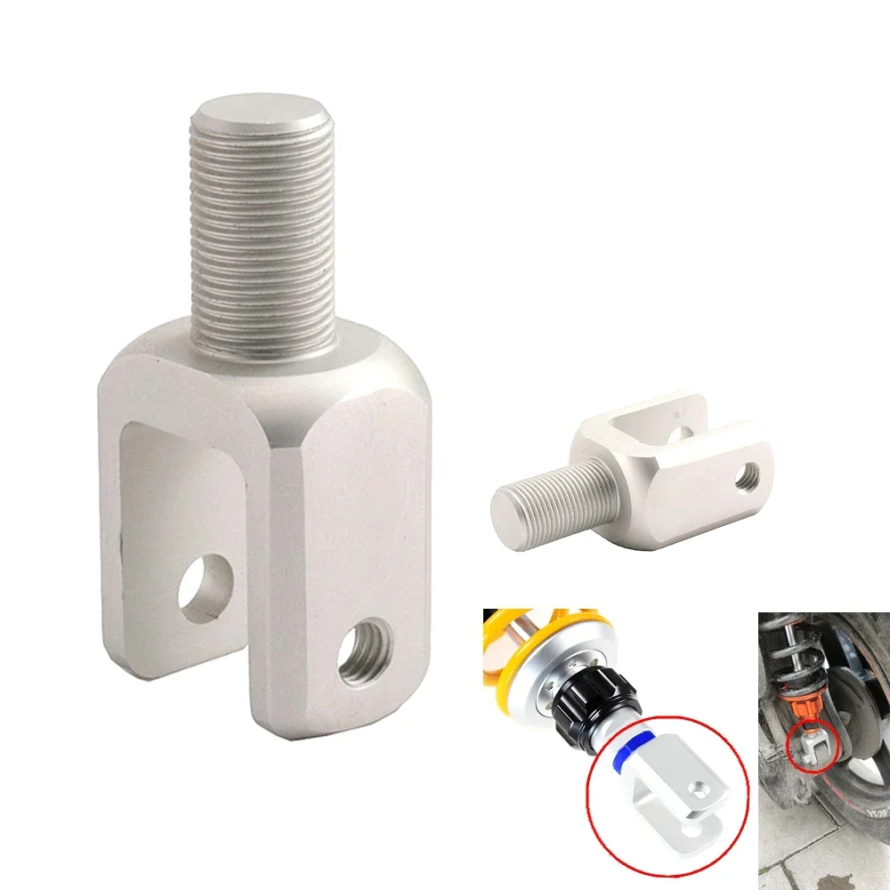 Universal Silver U Fork End Motorcycle Shock Absorber Adapter Connector Fixed Heads For Most Motorcycle Scooter Shock Absorber