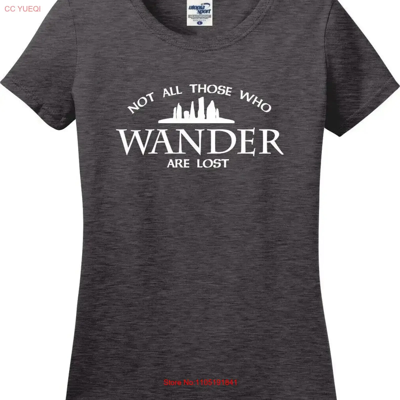 تي شيرت Craigh Na Dun ليس كل ما يهيمون مفقودًا Missy Fit للسيدات تي شيرت S 3X عتيق مغسول قليلاً ملابس مصممة #1