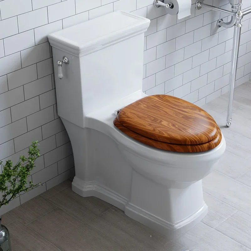 Export French Vintage Toilet Home Inn Hotel European Personalized Toilet Toilet Silent Solid Wood Cover Plate