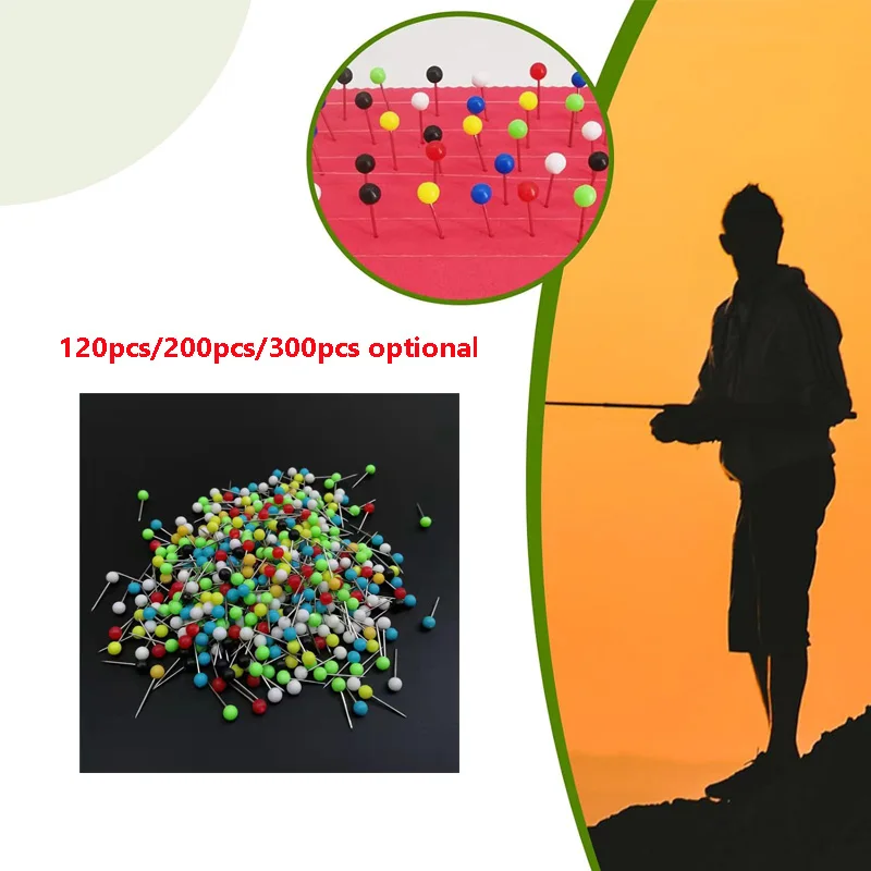 120/200/300Pcs Rig Safe Spare Pins Carp Fishing Line Winder Pin 4x15MM Mixed-Color Positioning Fishing Pin Tackle Accessory Gear