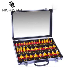 35Pcs Router Bit Set Carbide Professional Woodworking Cutting Tools Engraving Milling 6mm 6.35mm 8mm Shank