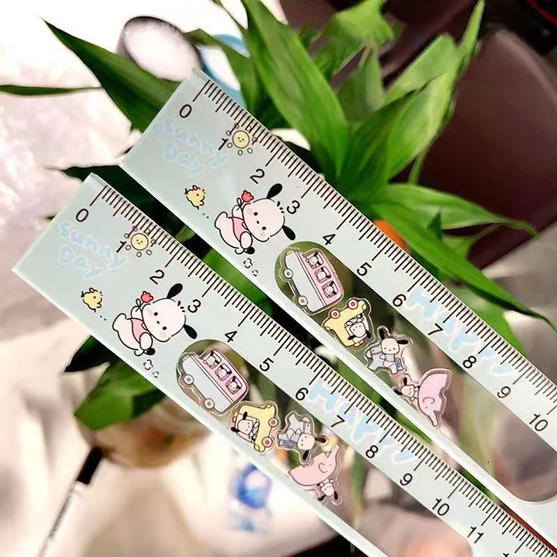 Kuromi Pochacco Cute Cartoon Capybara Shaker Ruler Creative Anime Character Ruler School Student Stationery