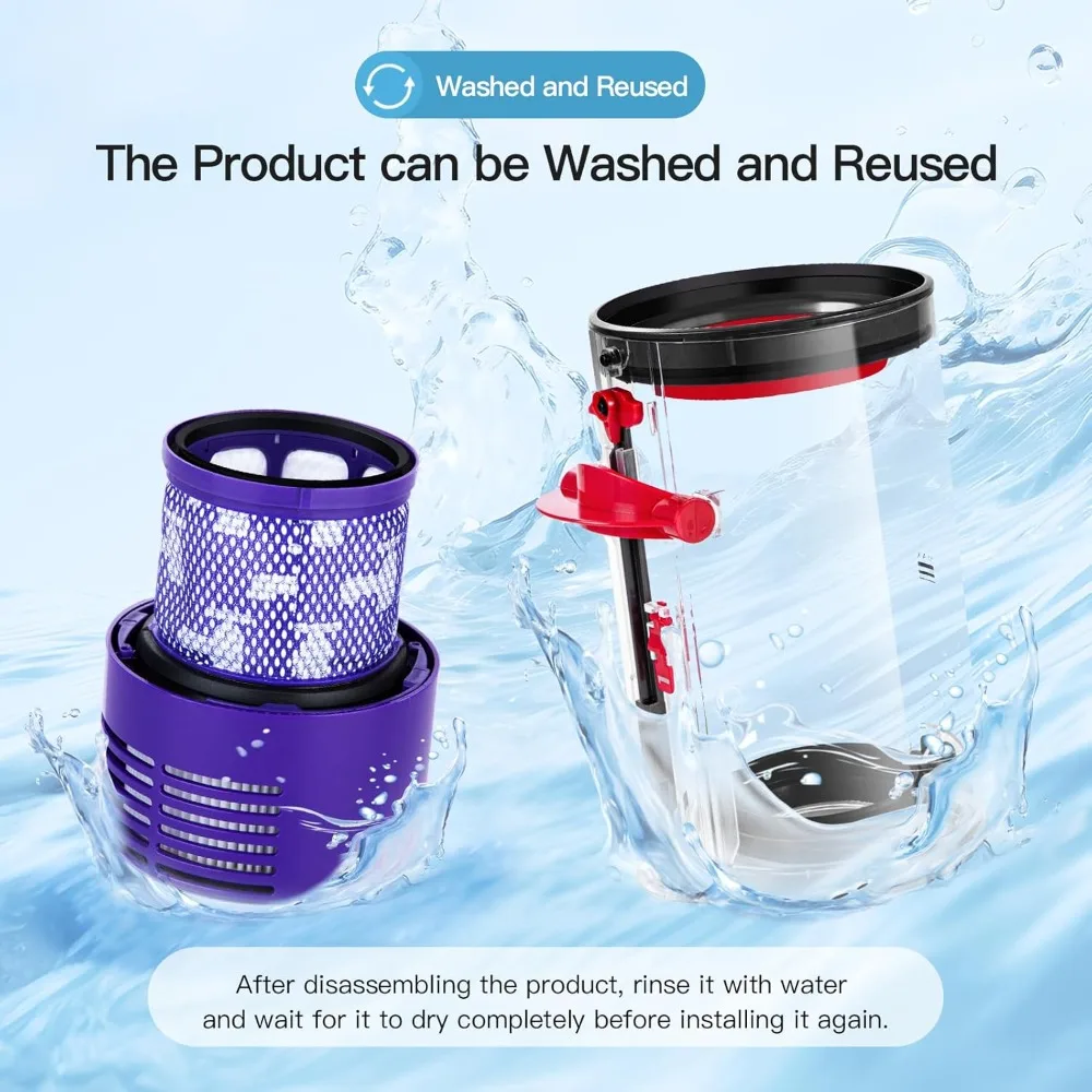 Dust Bin  Compatible for Dyson V10 Cyclone Series Absolute Animal  Total Clean, SV12 Vacuum Canister Bin with HEPA Filter view 5