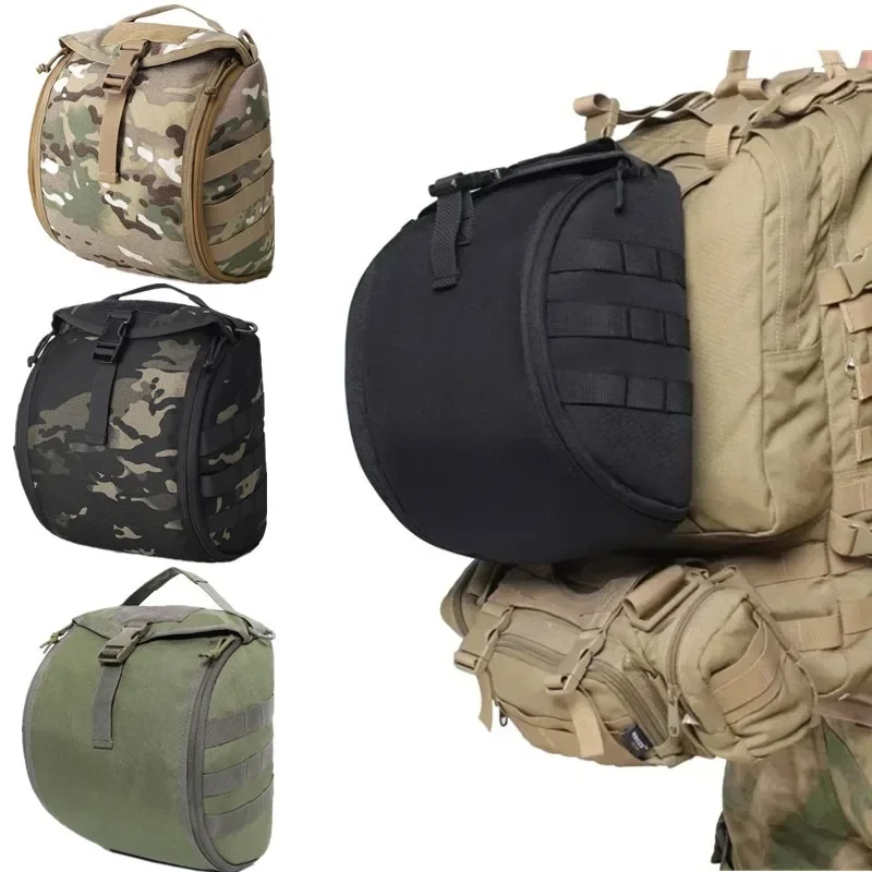 Tactical Helmet Bag Pack Multi-Purpose Molle Storage Carrying Pouch for Sports Hunting Shooting Combat Helmets