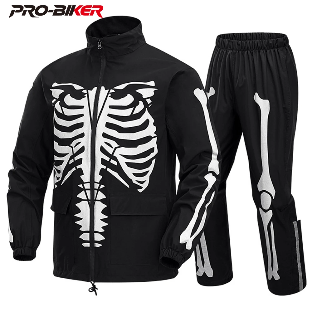 

DUHAN Raincoat Waterproof Motorcyclist Chamarra Motociclista Reflective Capa De Chuva Breathable Chubasquero Anti Fall Rain Suit