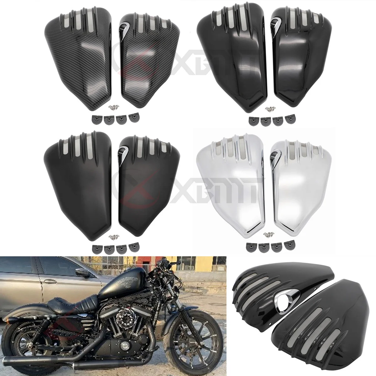 

Мотоциклетная батарея боковая крышка для Harley Davidson Sportster 1200 883 2014 2015 2016 2017 2018 2019 2020 2021 2022