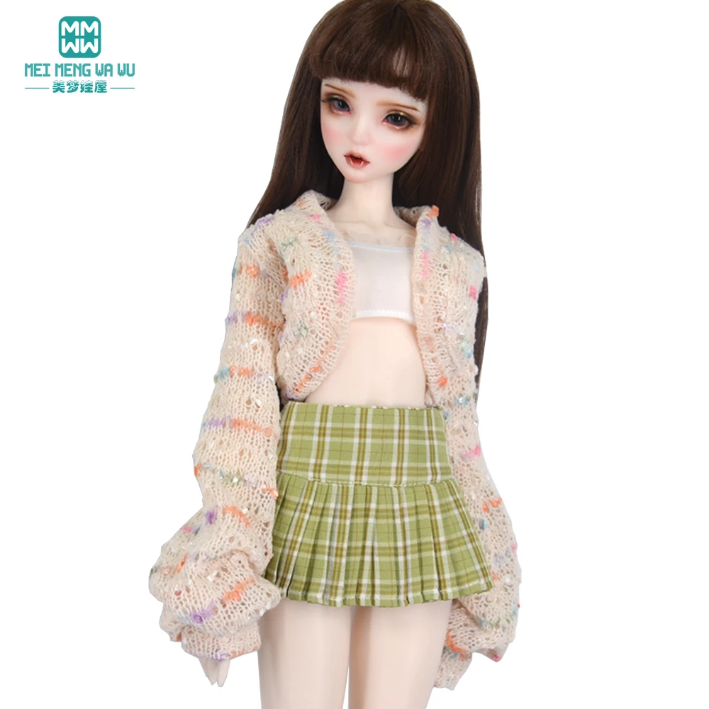 

BJD doll clothes 1/3 DD SD YOSD fashion knitted jacket jk skirt tube top three-piece set