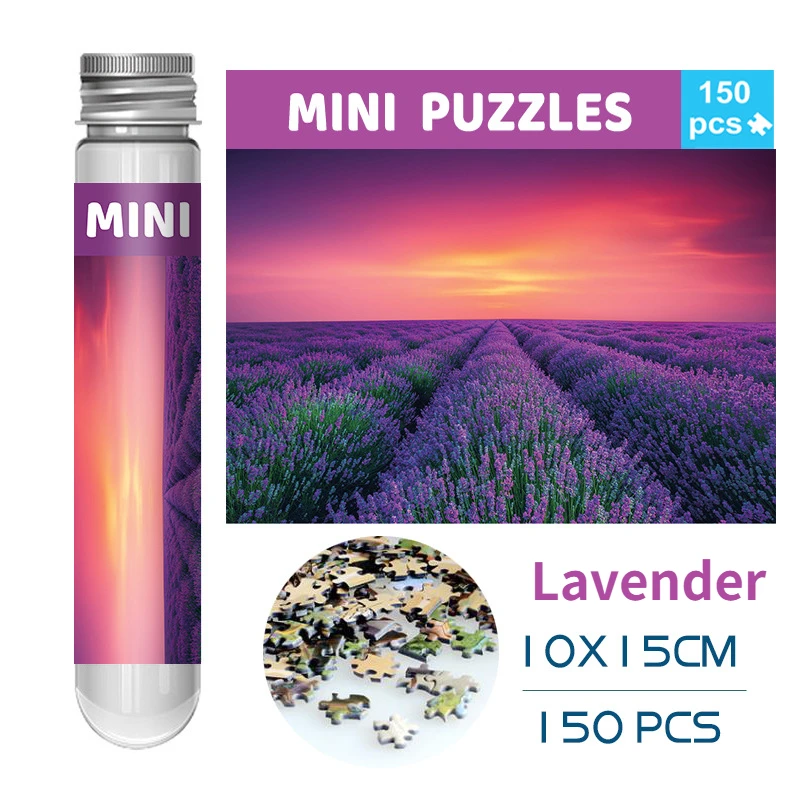 10*15 cm 150 piezas Mini rompecabezas para adultos niños pequeños rompecabezas cápsula tubo rompecabezas juego inteligente