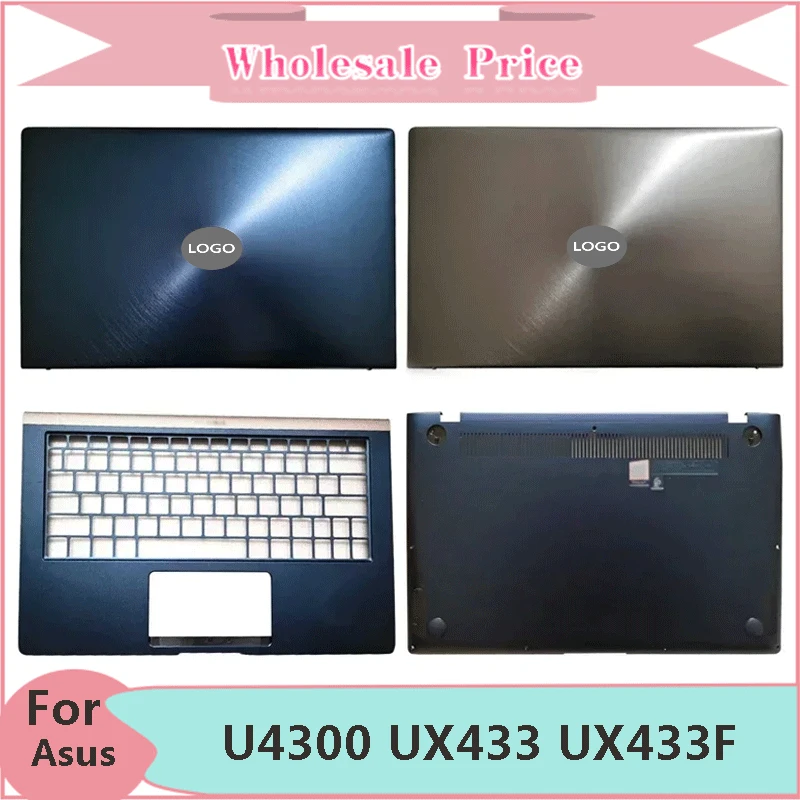 

New For ASUS U4300 UX433 UX433F UX433FN Laptop LCD Back Cover Front Bezel Upper Palmrest Bottom Base Case Keyboard Hinges