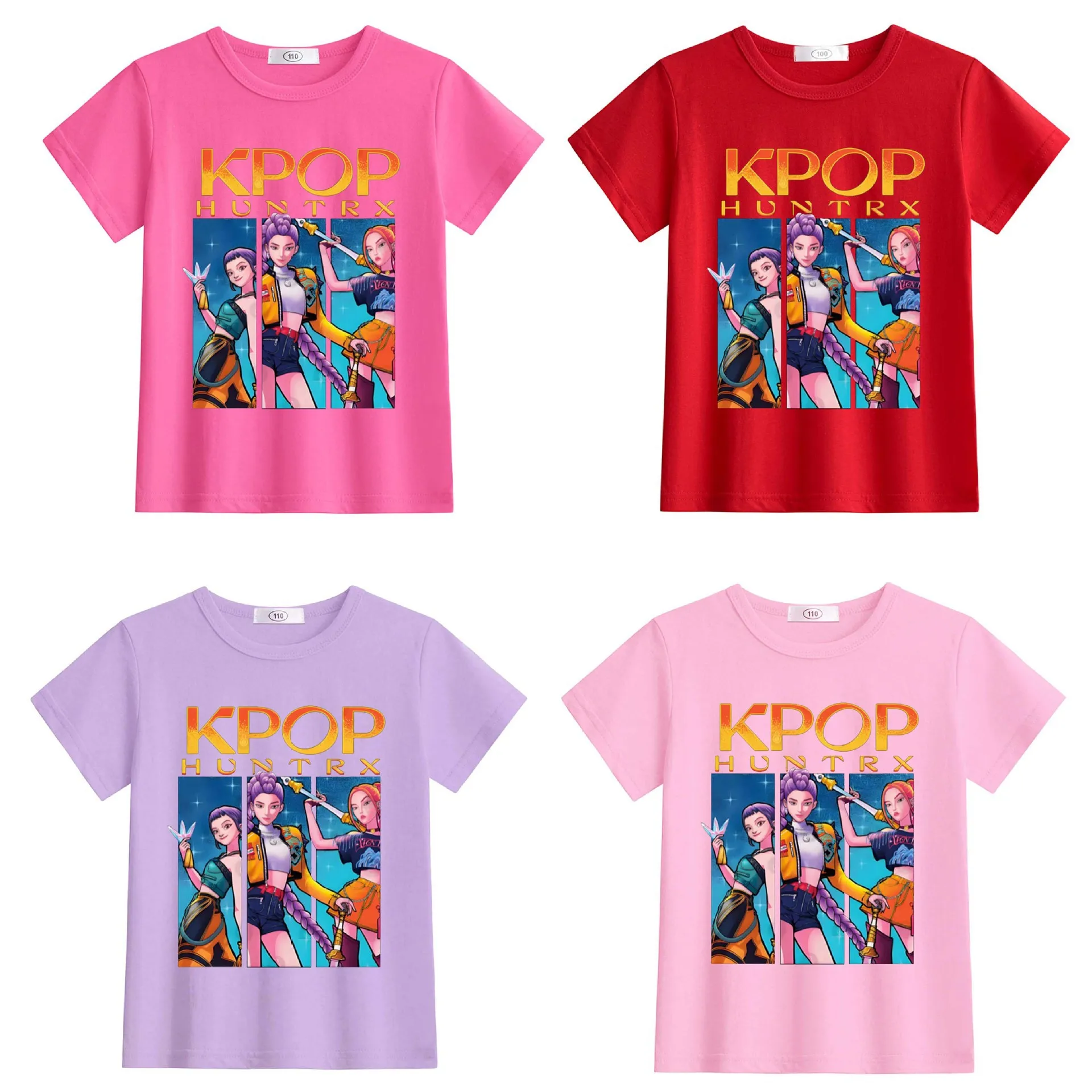 

K-POP Demon Hunters Kids' Tee - Cute Short Sleeve T-Shirt for Girls (Ages 4-12) | Lightweight & Breathable Summer Top