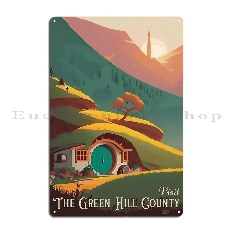Visit The Green Hill County Travel Poster Fantasy Funny Metal Plaque Poster Rusty Create Garage Retro Bar Tin Sign Poster
