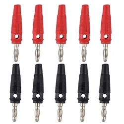 10Pcs 32A High Current Screw Type 4mm Banana Plugs Male Stackable Connector Speaker Cable Adapter 4mm High Current Banana Plugs