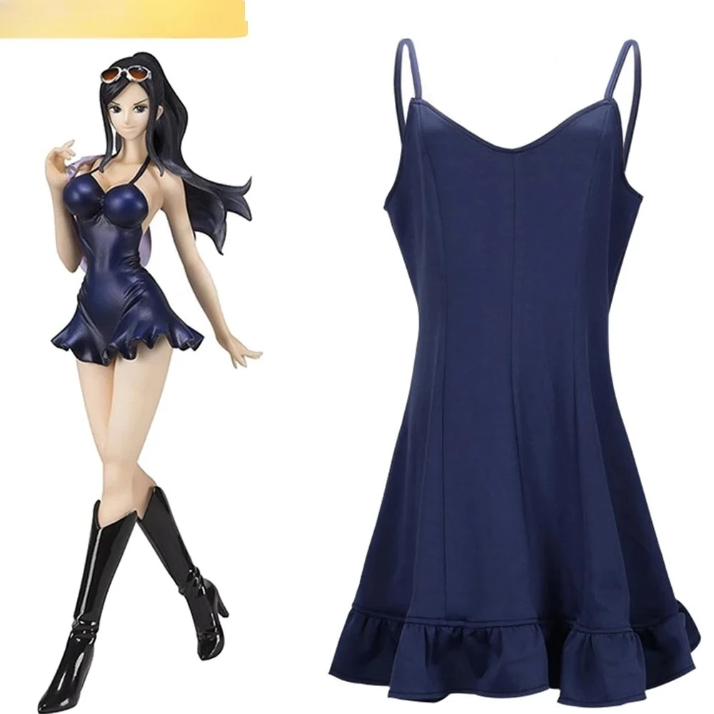 

Women Nico Suspender Dress Swimwear Summer Costume Anime One Roleplay Piece Fantasia Outfits Sexy Adult Female Suit