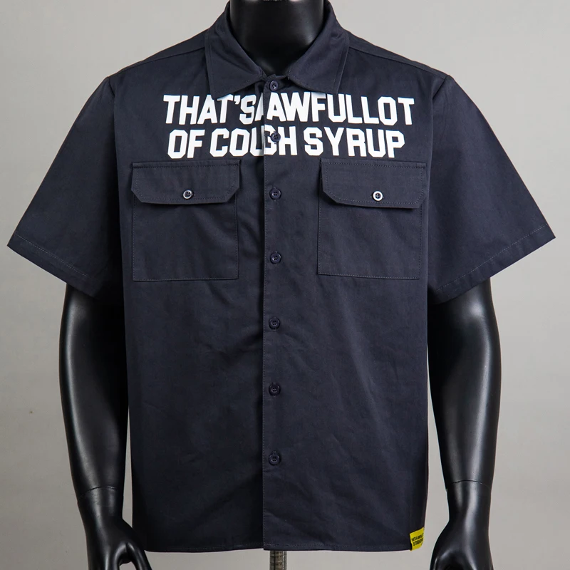 Streetwear Brand THAT'S A AWFUL LOT OF COUGH SYRUP Short Sleeve Shirt Simple Fashionable High-quality Casual Print T Shirt