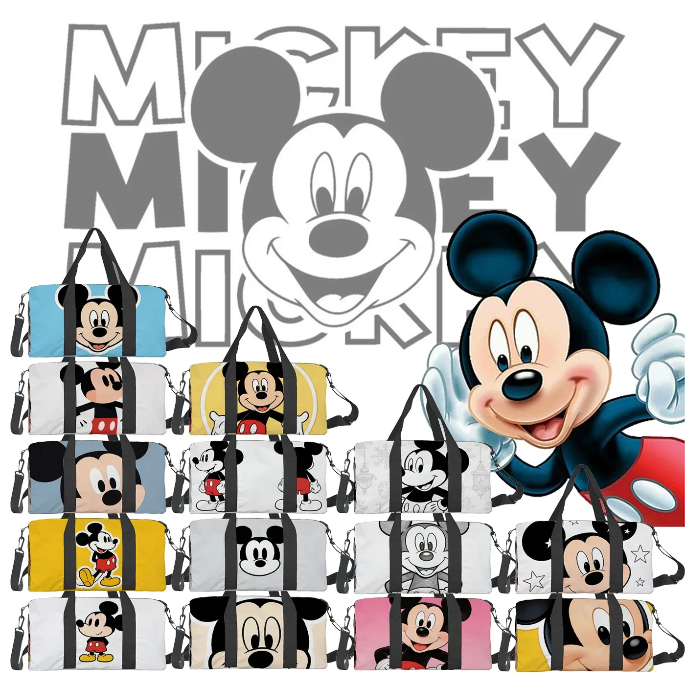 

1 шт. сумка с Микки Маусом, 14 дизайнов, сумка-тоут, спортивная сумка, сумка через плечо, высокое качество, большая вместимость, модный подарок, для повседневных поездок