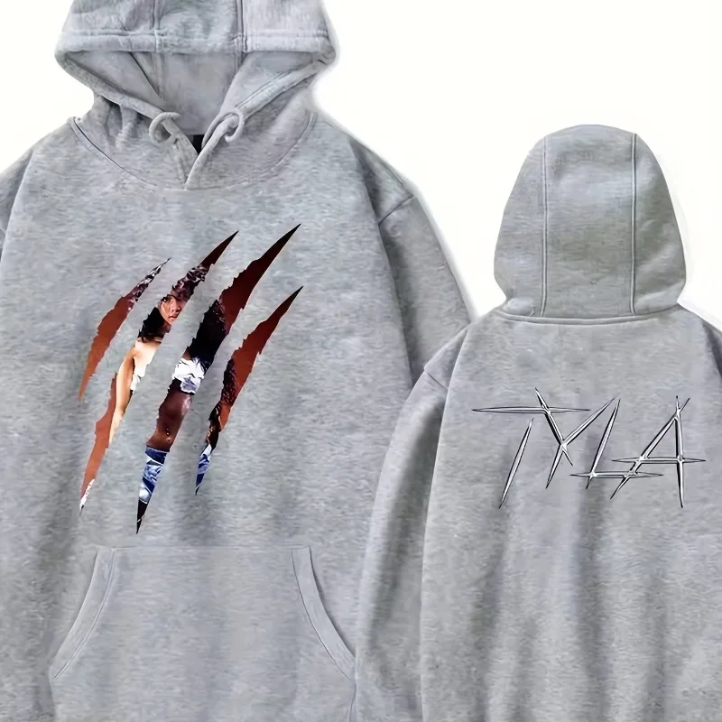 

Letter Printed Men and Women Hooded Sweatshirt Casual Fashionable Loose Warm Pocket Hooded Sweatshirt Hip-hop Style High-quality