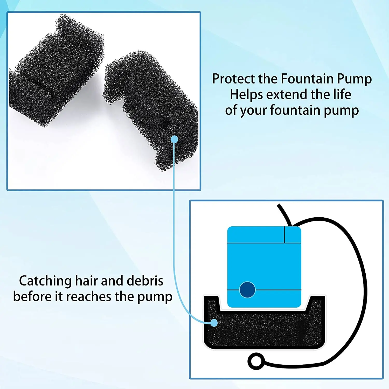 High-end 8PCS Sponge Filter for Cat Fountain Replacement Pet Fountain Foam Filter Sponge Foam Filter for Pet Dog Cat Fountain