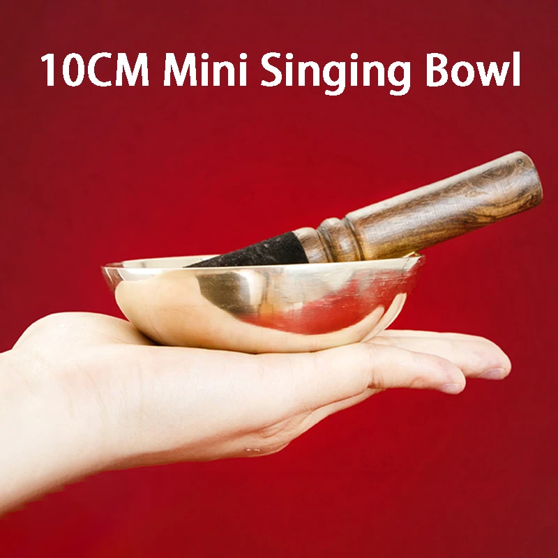 Handmade Nepal Singing Bowl 10CM Mini Tibetan Singing Bowls Meditation Sound Healing Therapy Professional Percussion Instruments